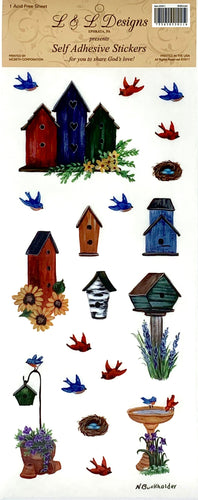 55011 - SCRAPBOOKING STICKERS - BIRDHOUSES