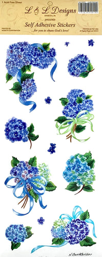 54978 - SCRAPBOOKING STICKERS - LOUELLA HYDRANGEA