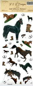 54981 - SCRAPBOOKING STICKERS - SUEZ HORSES