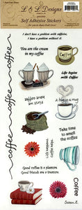 55013 - SCRAPBOOKING STICKERS - COFFEE BORDER