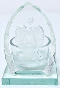 7165 - ANGEL GLASS CANDLE HOLDER