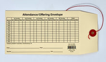 Load image into Gallery viewer, 50264 - OFFERING/ATTENDANCE ENVELOPE WITH BUTTON &amp; STRING