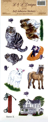 55010 - SCRAPBOOKING STICKERS - FLUFFY & FRIENDS