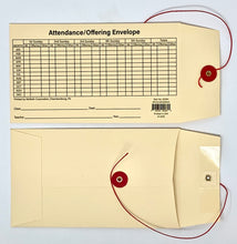 Load image into Gallery viewer, 50264 - OFFERING/ATTENDANCE ENVELOPE WITH BUTTON &amp; STRING