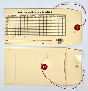 50264 - OFFERING/ATTENDANCE ENVELOPE WITH BUTTON & STRING